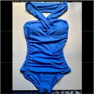 Calvin Klein MultiWear Neckline One Piece Swimsuit